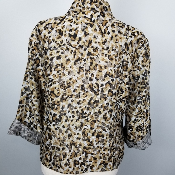 Ruby Rd Favorites Animal Print Shacket Sz14P EUC - Picture 6 of 6